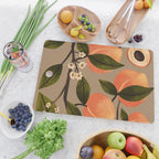 Peaches Botanical Art 2 Cutting Board Gallery Image 2