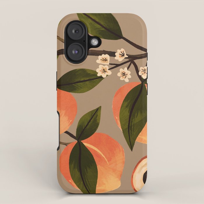 Peaches Botanical Art 2 iPhone Case Gallery Image 1