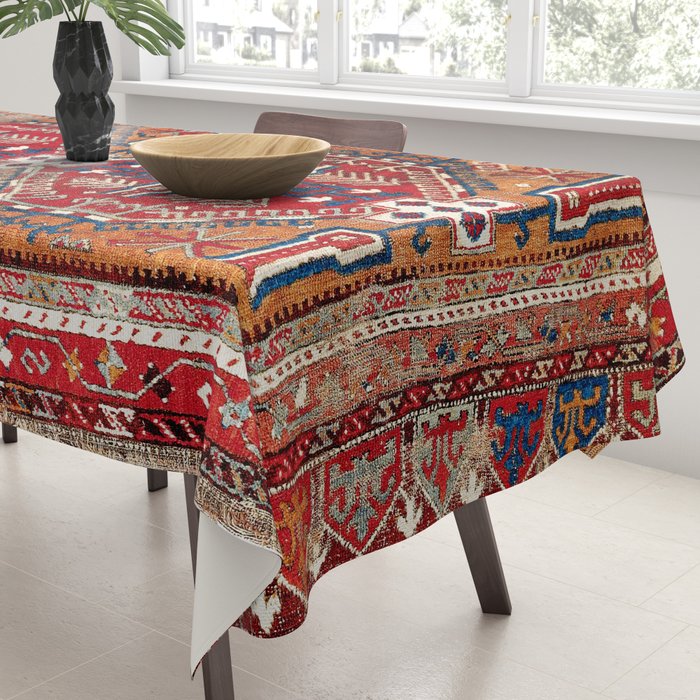 Ladik Central Anatolian Rug Print Tablecloth Gallery Image 3