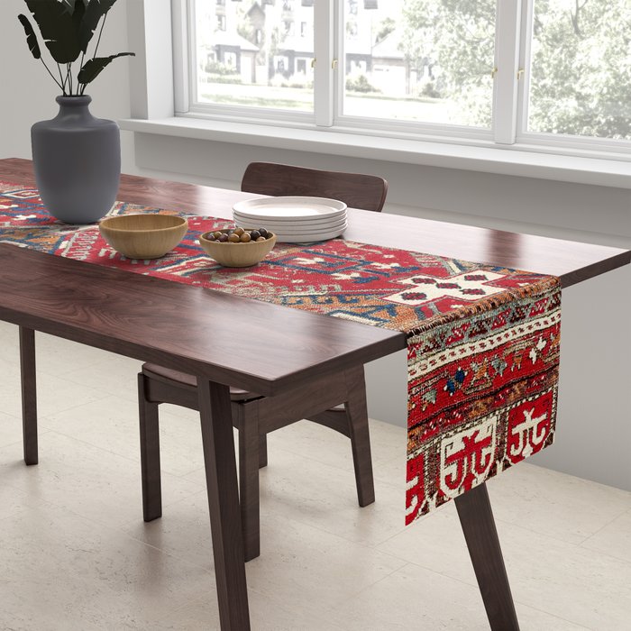 Ladik Central Anatolian Rug Print Table Runner Gallery Image 2