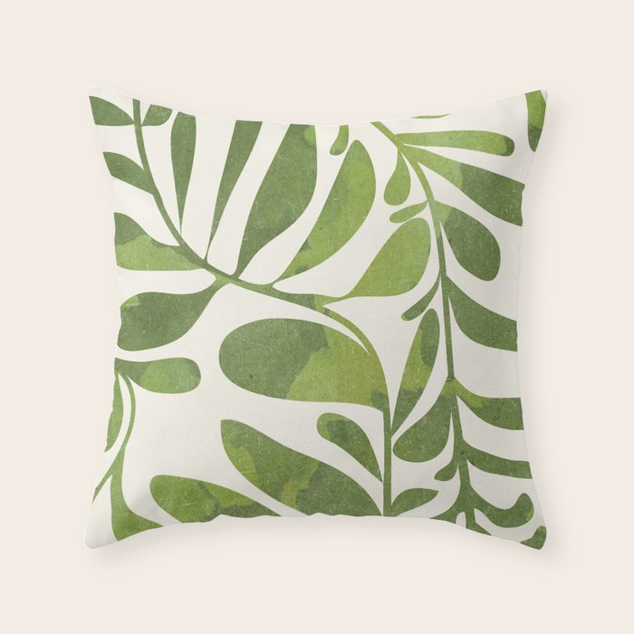 Abstract Plant 3/3 Throw Pillow Gallery Image 6