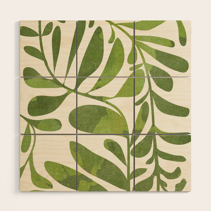 Abstract Plant 3/3 Wood Wall Art Gallery Image 1