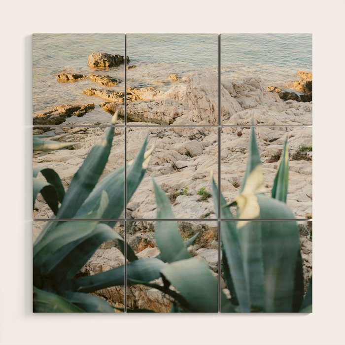 A few steps from the ocean | Fine art Croatia travel photography print | Coastal sea wall art Wood Wall Art Gallery Image 1