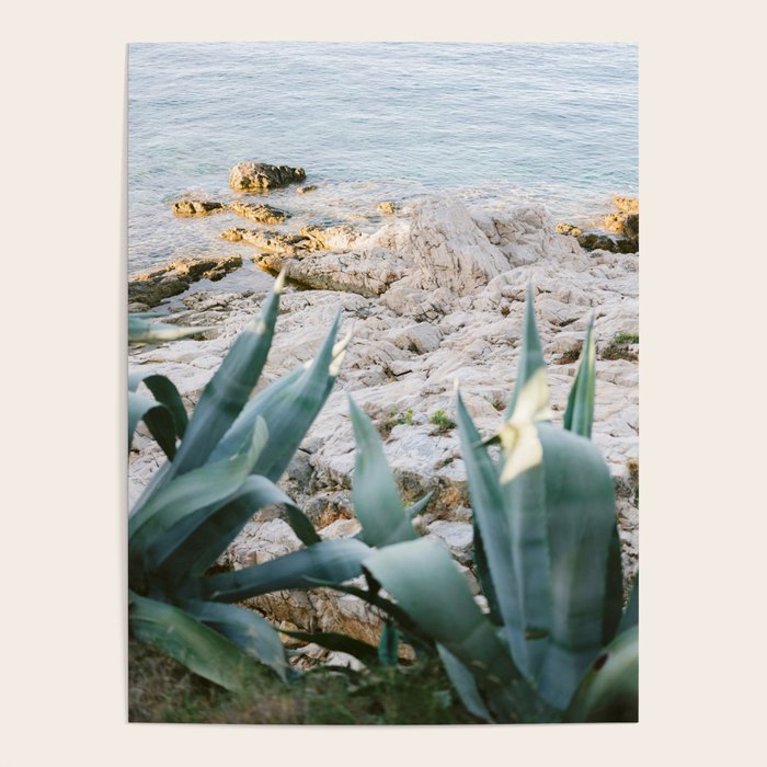 A few steps from the ocean | Fine art Croatia travel photography print | Coastal sea wall art Poster Gallery Image 1