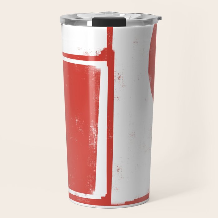 Red Geometric Object Travel Mug Gallery Image 1