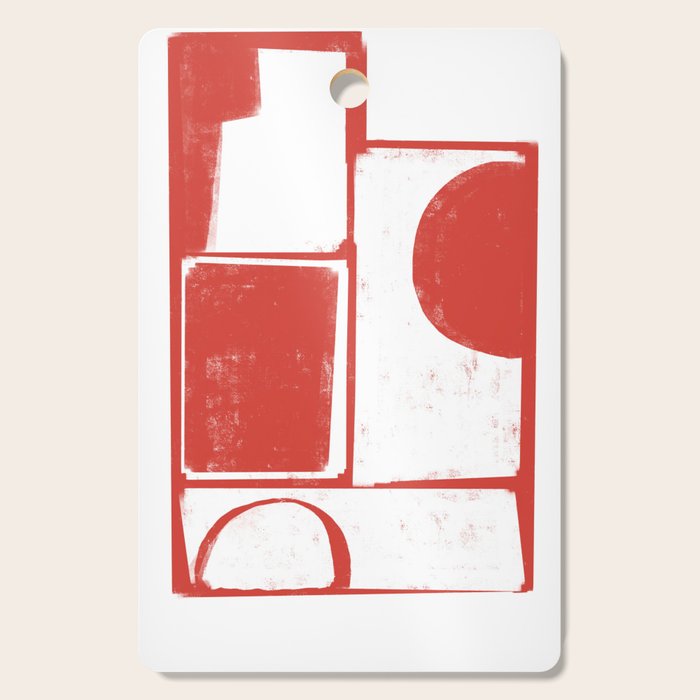 Red Geometric Object Cutting Board Gallery Image 1