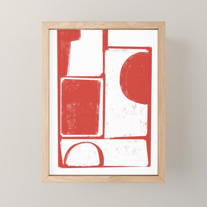 Red Geometric Object Mini Art Print Gallery Image 1