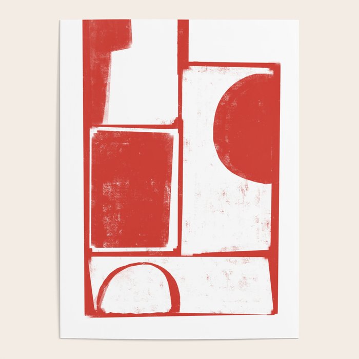 Red Geometric Object Poster Gallery Image 4