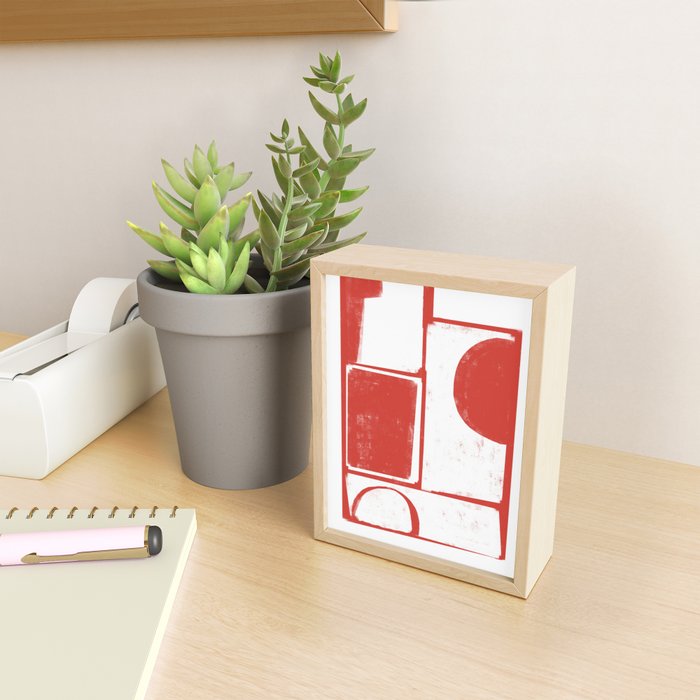 Red Geometric Object Mini Art Print Gallery Image 2