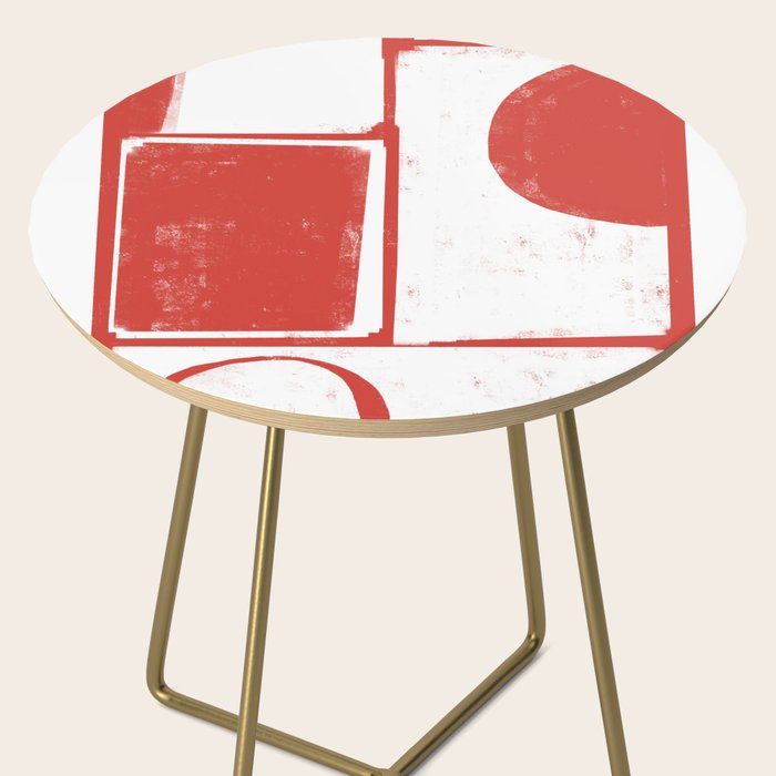 Red Geometric Object Side Table Gallery Image 2