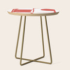 Red Geometric Object Side Table Gallery Image 1