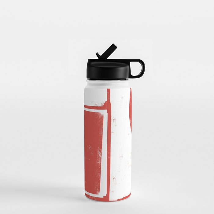 Red Geometric Object Water Bottle Gallery Image 1