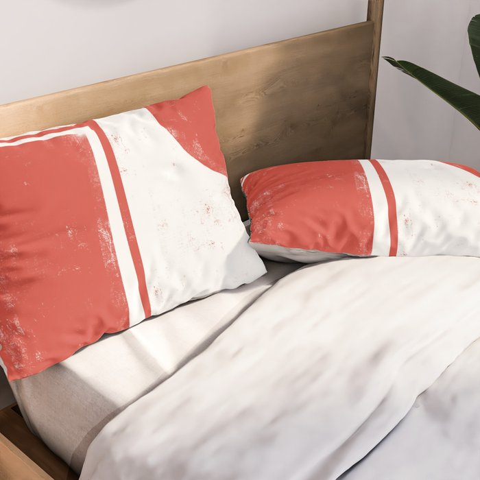 Red Geometric Object Pillow Sham Gallery Image 2