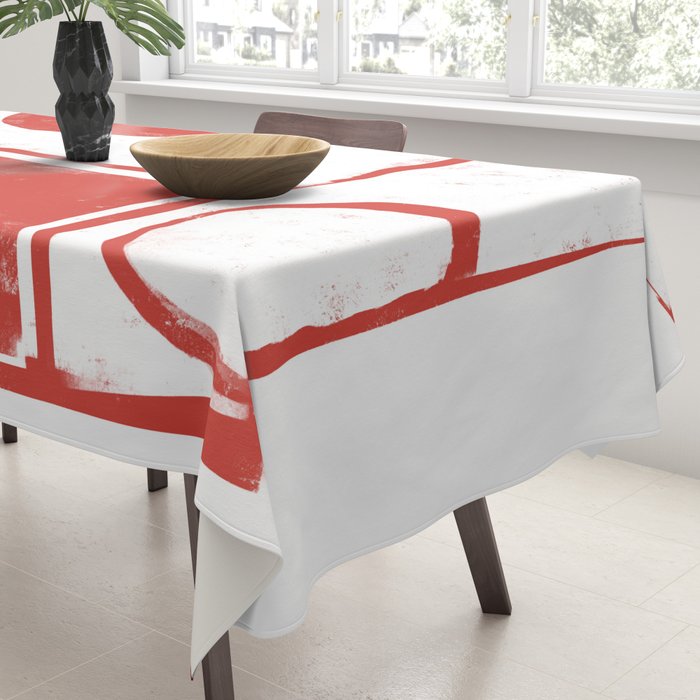 Red Geometric Object Tablecloth Gallery Image 3