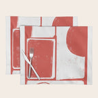 Red Geometric Object Placemat Gallery Image 1