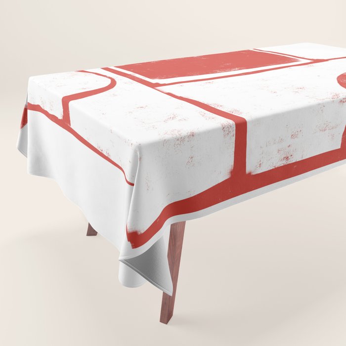 Red Geometric Object Tablecloth Gallery Image 1