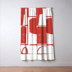 Red Geometric Object Window Curtain Gallery Image 3