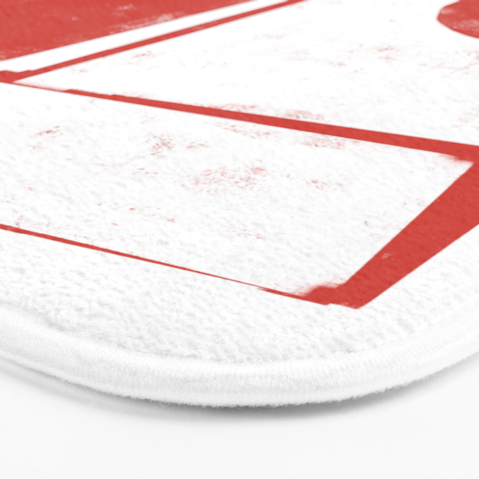 Red Geometric Object Bath Mat Gallery Image 3