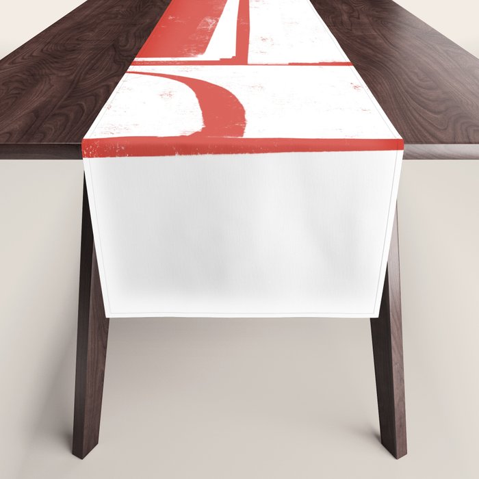 Red Geometric Object Table Runner Gallery Image 1