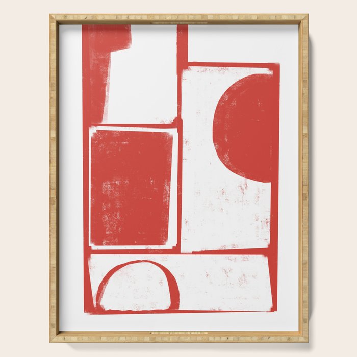 Red Geometric Object Serving Tray Gallery Image 1