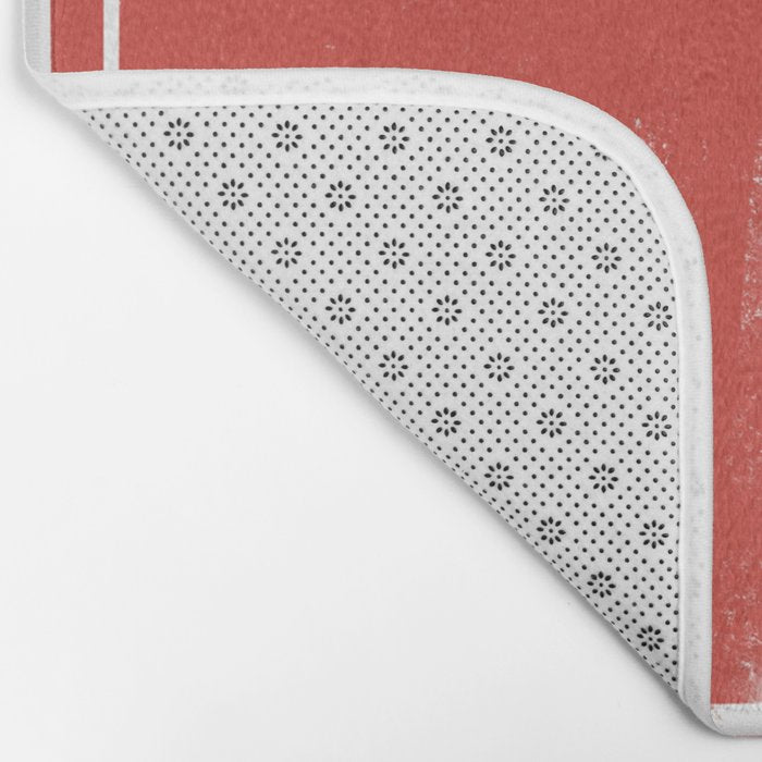Red Geometric Object Bath Mat Gallery Image 2