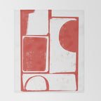 Red Geometric Object Throw Blanket Gallery Image 2