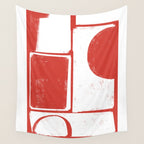 Red Geometric Object Wall Tapestry Gallery Image 4