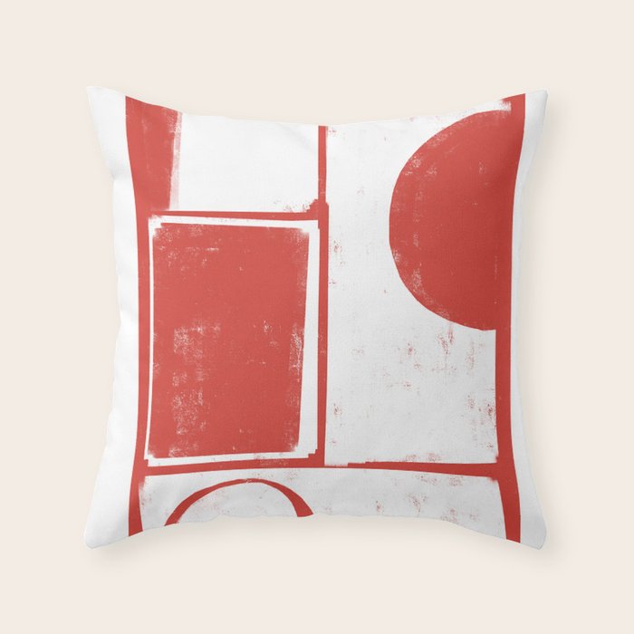 Red Geometric Object Throw Pillow Gallery Image 6