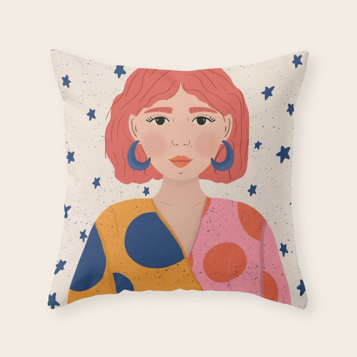 Star Girl  Throw Pillow Gallery Image 6