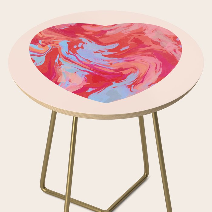 Heart and love retro psychedelic, valentine's day Side Table Gallery Image 2