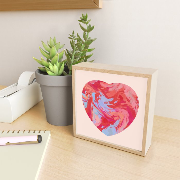 Heart and love retro psychedelic, valentine's day Mini Art Print Gallery Image 2