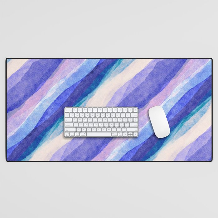 Ripples abstract diagonal stripe Desk Mat Gallery Image 1