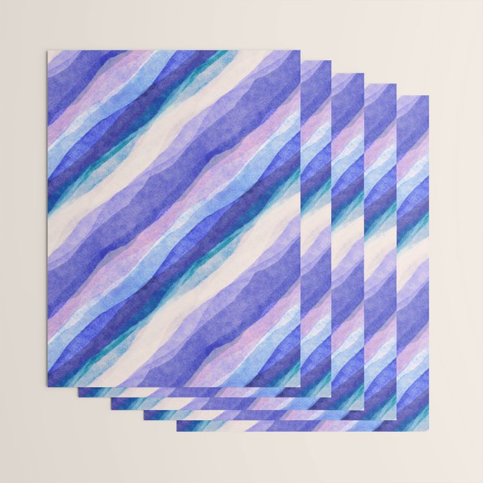 Ripples abstract diagonal stripe Wrapping Paper Gallery Image 3