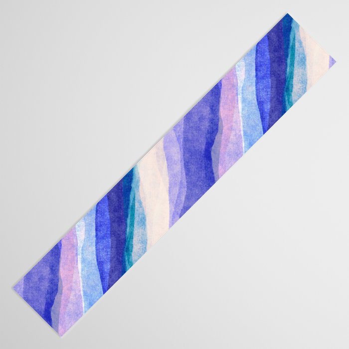 Ripples abstract diagonal stripe Table Runner Gallery Image 3