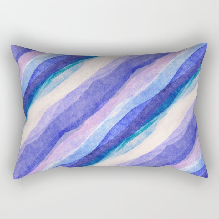 Ripples abstract diagonal stripe Rectangular Pillow Gallery Image 1