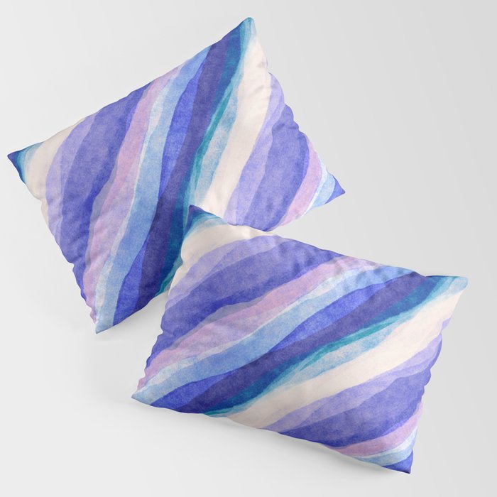 Ripples abstract diagonal stripe Pillow Sham Gallery Image 3