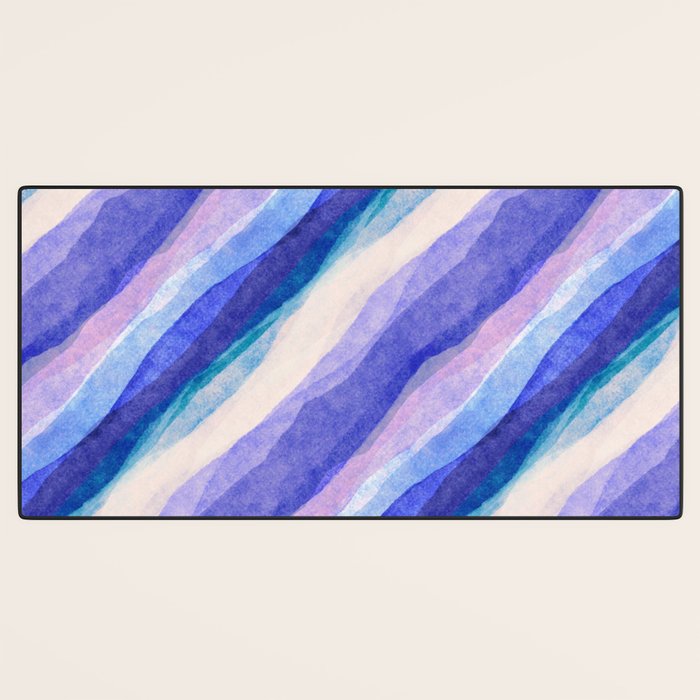 Ripples abstract diagonal stripe Desk Mat Gallery Image 3