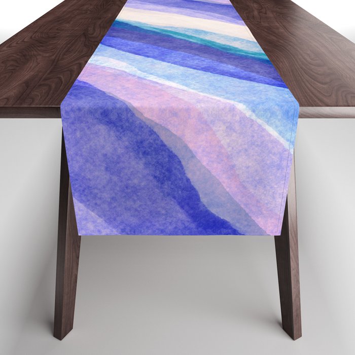 Ripples abstract diagonal stripe Table Runner Gallery Image 1