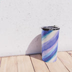 Ripples abstract diagonal stripe Travel Mug Gallery Image 4