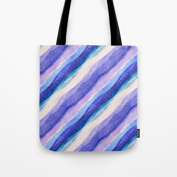 Ripples abstract diagonal stripe Tote Bag Gallery Image 1