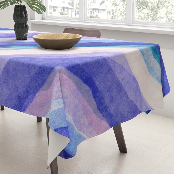 Ripples abstract diagonal stripe Tablecloth Gallery Image 3