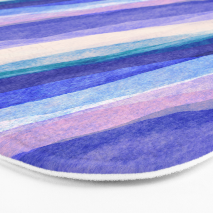 Ripples abstract diagonal stripe Bath Mat Gallery Image 3