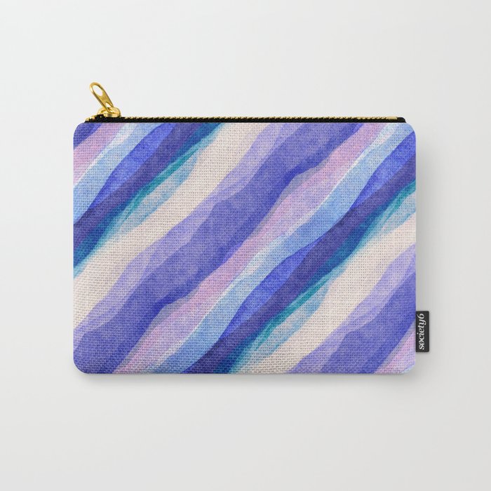 Ripples abstract diagonal stripe Carry All Pouch Gallery Image 1