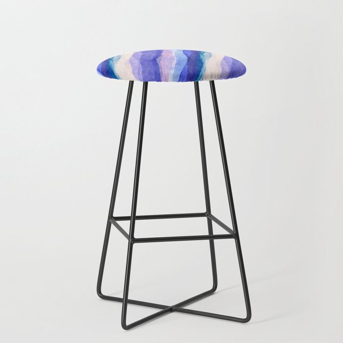 Ripples abstract diagonal stripe Stool Gallery Image 1