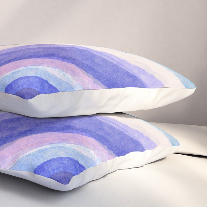 Ripples abstract diagonal stripe Pillow Sham Gallery Image 3
