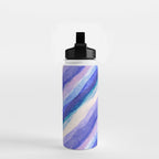 Ripples abstract diagonal stripe Water Bottle Gallery Image 2