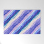Ripples abstract diagonal stripe Welcome Mat Gallery Image 1