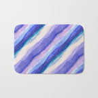 Ripples abstract diagonal stripe Bath Mat Gallery Image 1