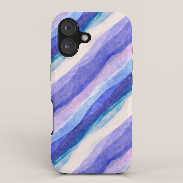 Ripples abstract diagonal stripe iPhone Case Gallery Image 1
