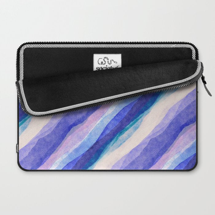Ripples abstract diagonal stripe Laptop Sleeve Gallery Image 2